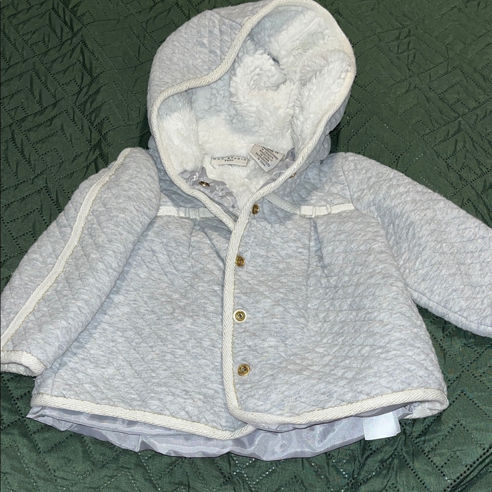 Max Studio Baby Gray Quilted Jacket